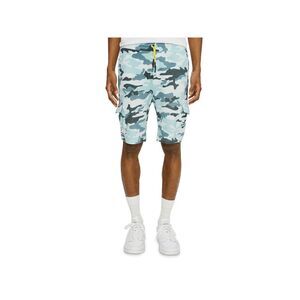 ELEVEN PARIS Mens Blue Camouflage Cotton Shorts S